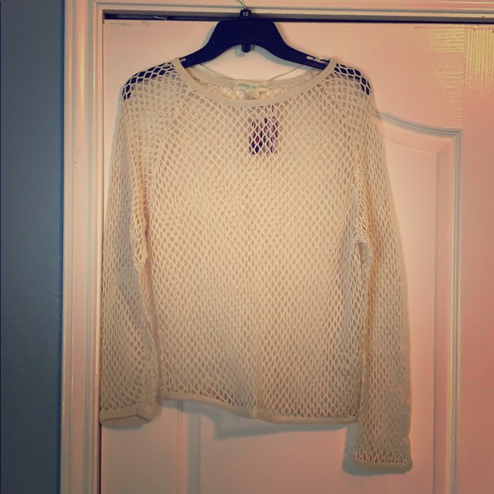 Cotton, Mesh-style top/cover up